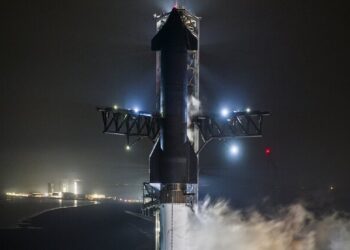 فیلمی از موشک بزرگ «استارشیپ» در آستانه پرواز آزمایشی سوم