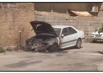 آتش زدن ماشین شورای شهر ایذه توسط افراد ناشناس