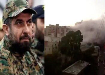 پیکر شهید فواد شکر از زیر آوار خارج شد