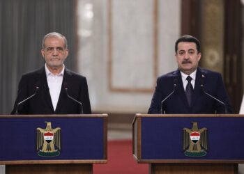 در نشست خبری مشترک با نخست‌وزیر عراق پزشکیان: نیازمند اجرای توافقات امنیتی بین ایران و عراق هستیم